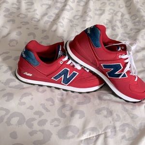 GREAT condition red new balances 574 style